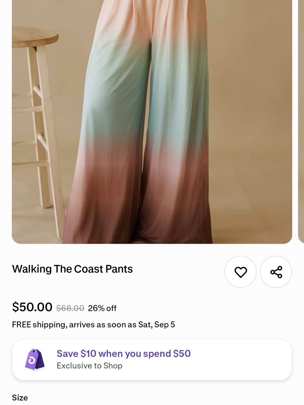 Walking The Coast Ombre Wide-Leg Pants